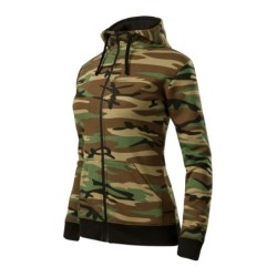 281220 - Sweatshirt Damen Camo Zipper C20