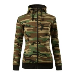 281220 - Sweatshirt Damen Camo Zipper C20