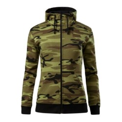 281220 - Sweatshirt Damen Camo Zipper C20