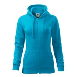 28411 - Sweatshirt Damen Trendy Zipper 411