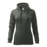 28411 - Sweatshirt Damen Trendy Zipper 411