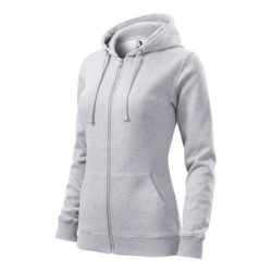 28411 - Sweatshirt Damen Trendy Zipper 411