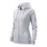 28411 - Sweatshirt Damen Trendy Zipper 411
