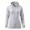 28411 - Sweatshirt Damen Trendy Zipper 411