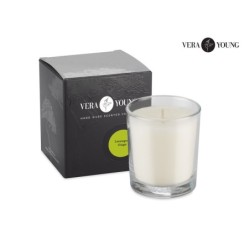 Sojawachskerze 170 g - Lemongrass & Ginger - VERA YOUNG - Transparent