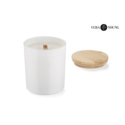 Sojawachskerze 220 g - Library - VERA YOUNG - Weiß