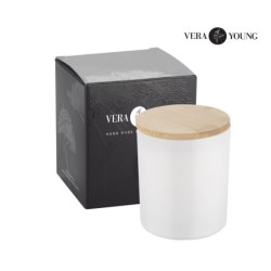 Sojawachskerze 220 g - Library - VERA YOUNG - Weiß