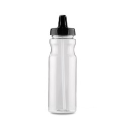 Trinkflasche mit Strohhalm TRANCE 700ml - Schwarz