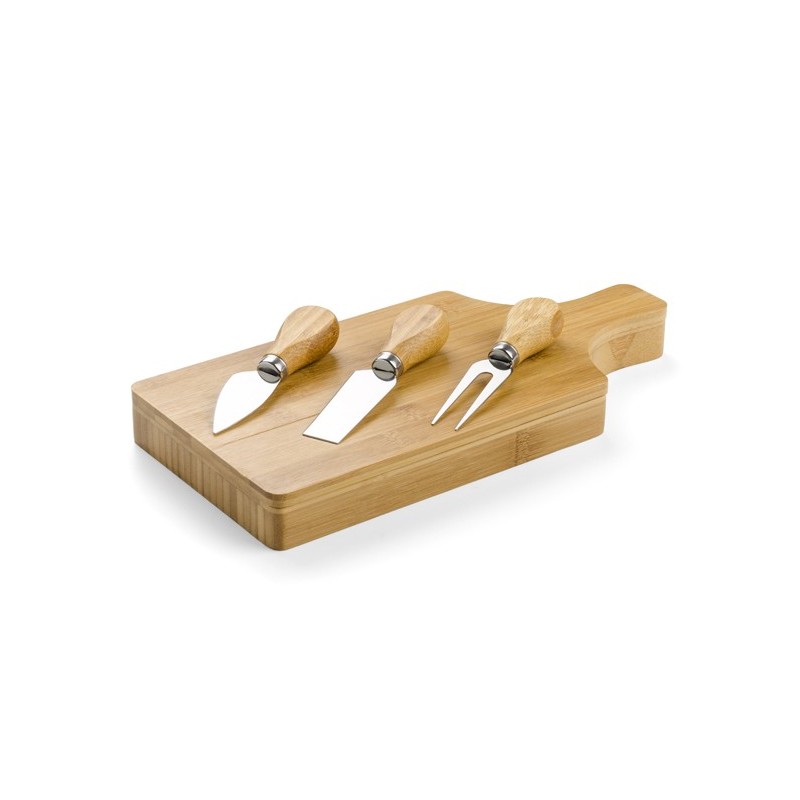 Käsebrett mit Messern BRIE - Braun
