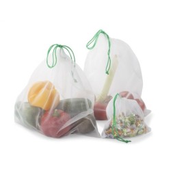 Mehrwegbeutel Set RPET - Transparent