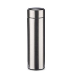 Thermoflasche 500ml mit Thermometer LEDIKT - Silber