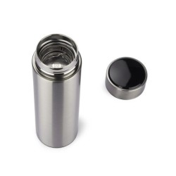 Thermoflasche 500ml mit Thermometer LEDIKT - Silber