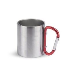 Becher mit Karabiner CAMPIC 200ml - Rot