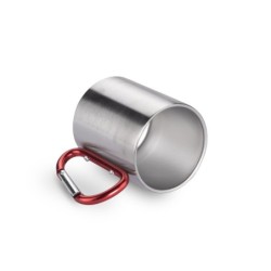 Becher mit Karabiner CAMPIC 200ml - Rot