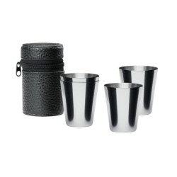 Schnapsglas aus Edelstahl CHEERS 30mlx4 - Schwarz