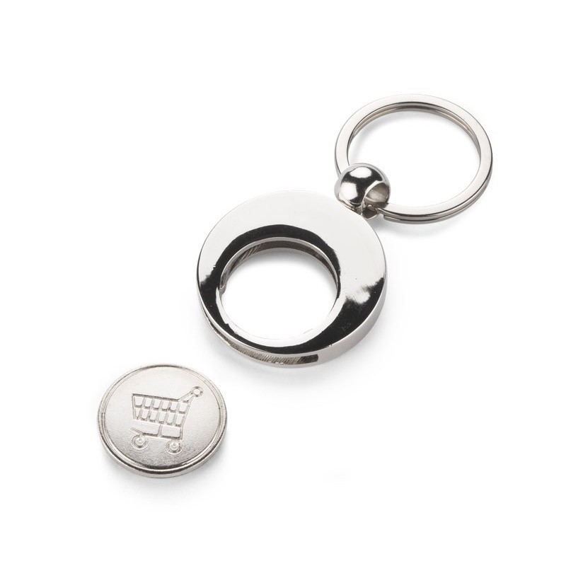 Schlüsselanhänger 2 in 1 SHOPER - Silber