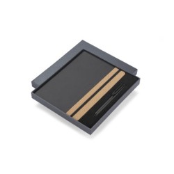 Set - Notizbuch mit Stift ZENIX - Schwarz