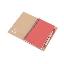 Notizblock mit Stift SERENO - Rot