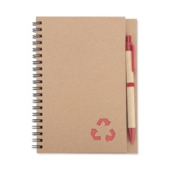 Notizblock mit Stift SERENO - Rot