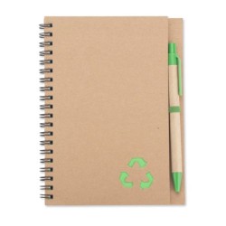 Notizblock mit Stift SERENO - Grün