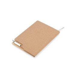 Notizblock aus Kork mit Stift TESSO A5 - Beige