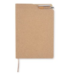 Notizblock aus Kork mit Stift TESSO A5 - Beige
