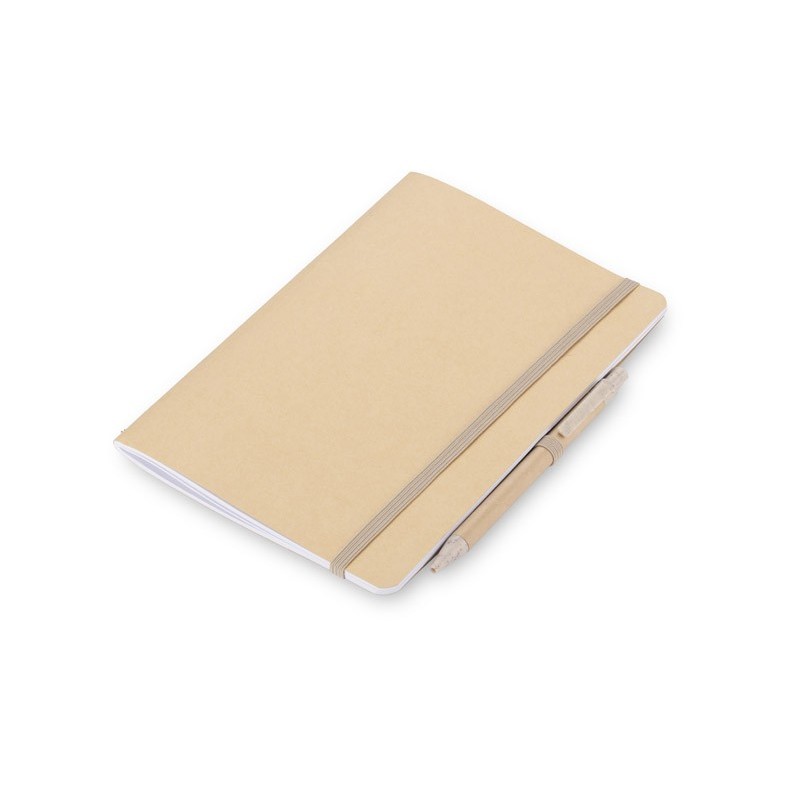 Notizblock mit Stift A5 REMATT - Beige