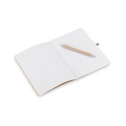Notizblock mit Stift A5 REMATT - Beige