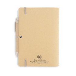 Notizblock mit Stift A5 REMATT - Beige