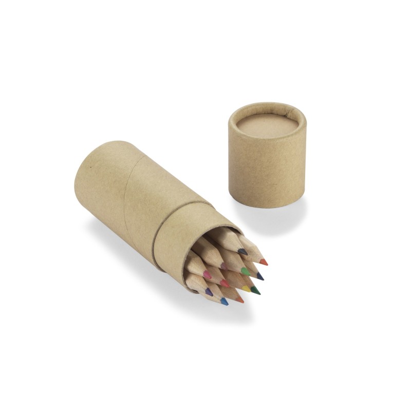 Buntstifte in einer Tube mit 12 Stück. REDKO - Braun