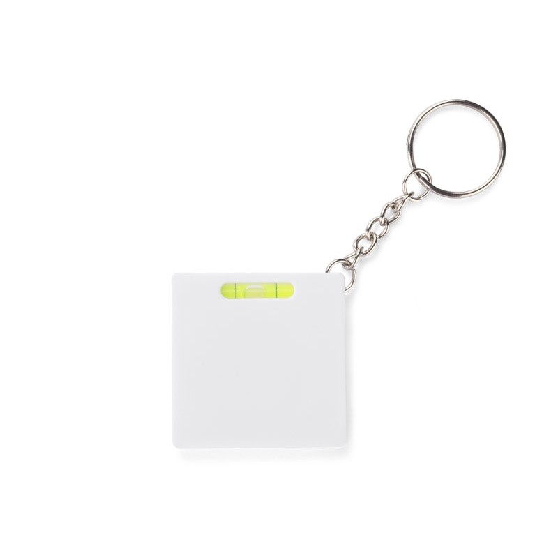 Schlüsselanhänger Rollbandmaß RIZO 1 m - Weiß