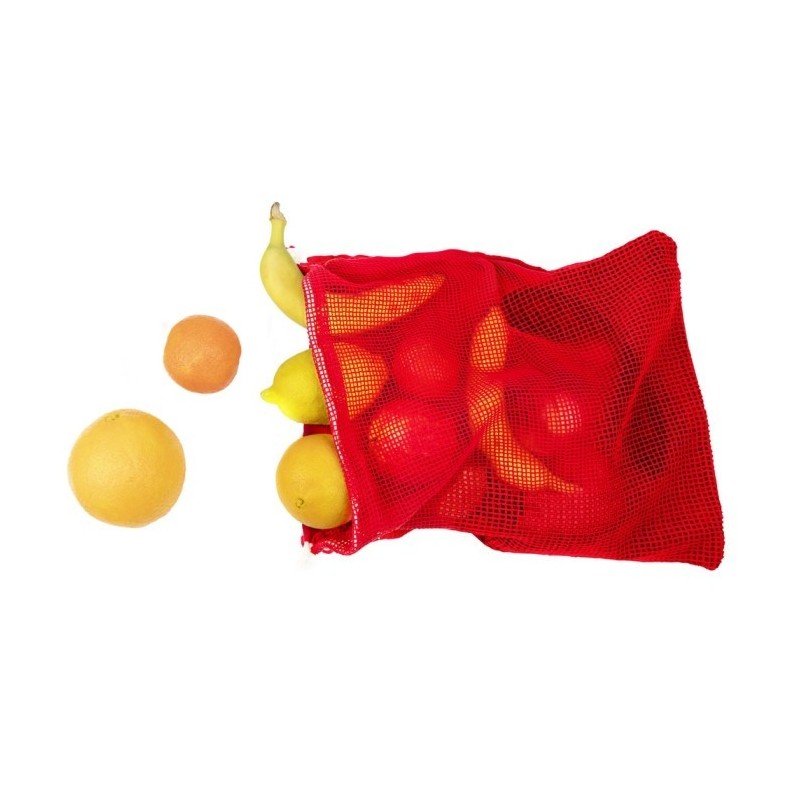 Baumwollbeutel für Obst und Gemüse, groß | Kelly - Rot