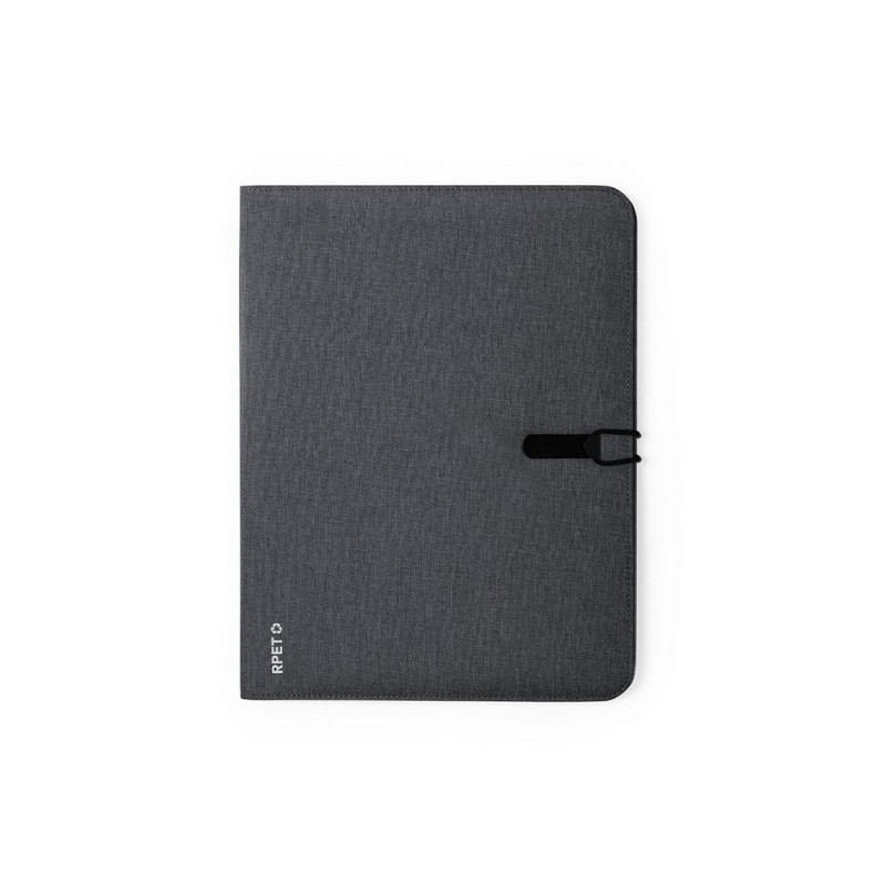 RPET-Konferenzmappe A4 mit Notizbuch - Schwarz