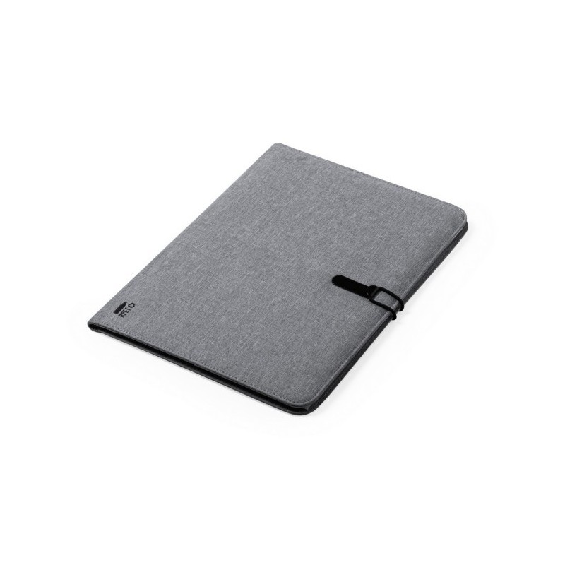 RPET-Konferenzmappe A4 mit Notizbuch - Grau