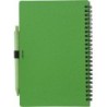 Notizbuch A5 aus Weizenstroh mit Kugelschreiber - Grün
