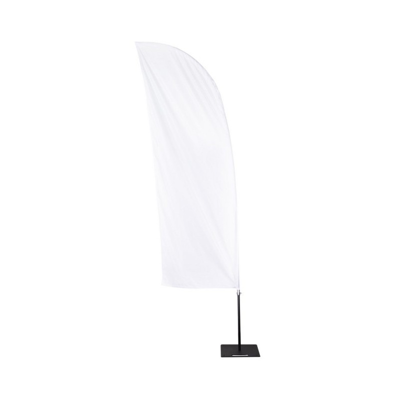 Werbesegel, Werbeflagge mit Ständer | Carlos - Weiß
