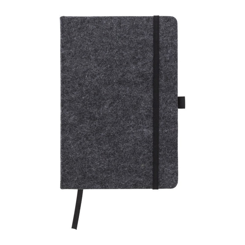 Notizbuch A5 aus Filz RPET - Graphit