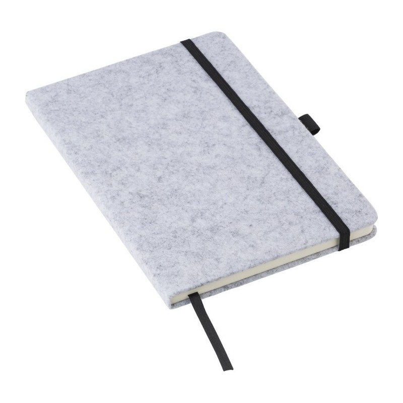 Notizbuch A5 aus Filz RPET - Grau