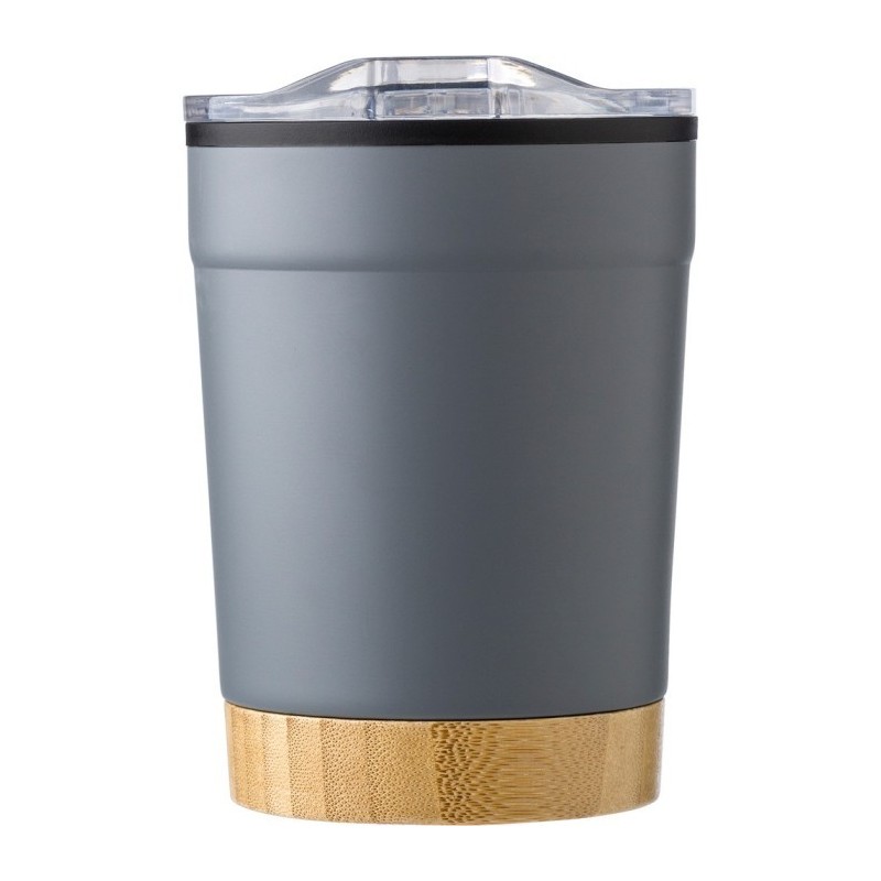 Thermobecher 300 ml mit Bambuselement - Graphit