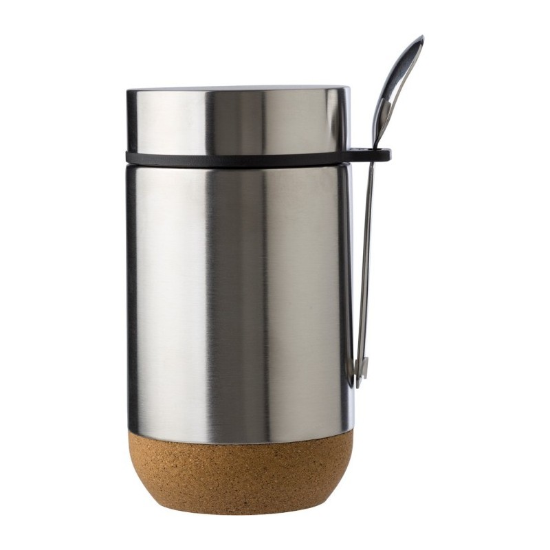 Thermischer Lebensmittelbehälter 400 ml, Löffel - Silber