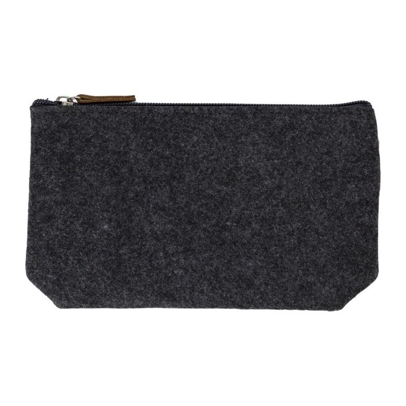 Kosmetiktasche aus Filz RPET - Graphit