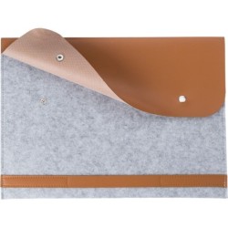 Laptoptasche 14" aus RPET-Filz - Grau