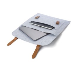 Laptoptasche 14" aus RPET-Filz - Grau