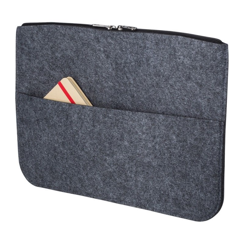Dokumentenmappe aus RPET-Filz, 14"-Laptoptasche - Grau