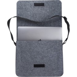 Laptoprucksack 15" aus RPET-Filz - Grau