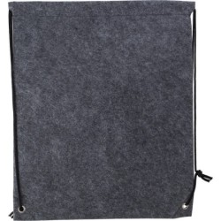 Kordelzugbeutel aus RPET-Filz - Grau