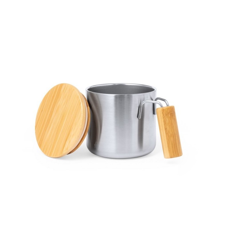 Thermobecher aus recyceltem Edelstahl 330 ml - Silber