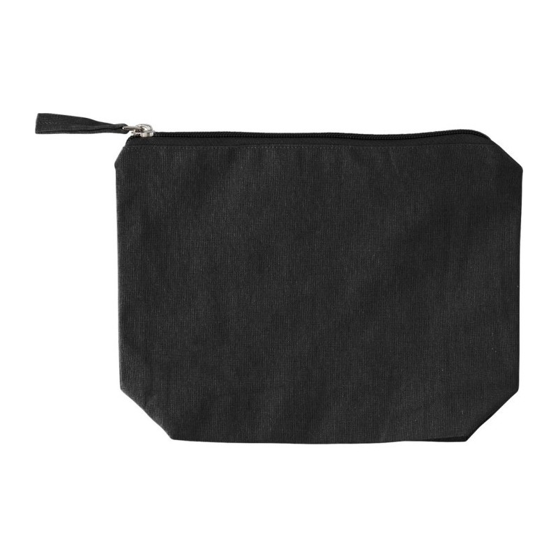 Kosmetiktasche aus recycelter Baumwolle - Schwarz