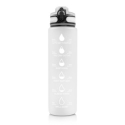 Motivationsflasche 1000 ml | Bennie - Weiß