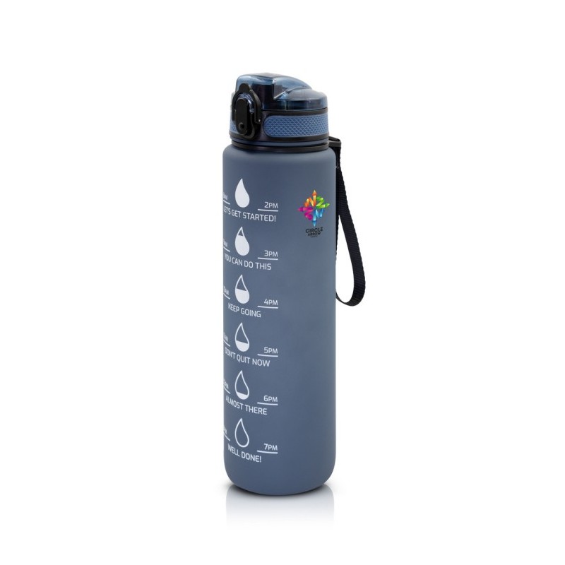 Motivationsflasche 1000 ml | Bennie - Dunkelblau